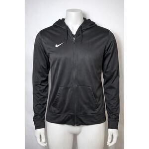 Nike Men's Gray Full Zip Hoodie Sweatshirt Swoosh Logo Athletic Jacket
